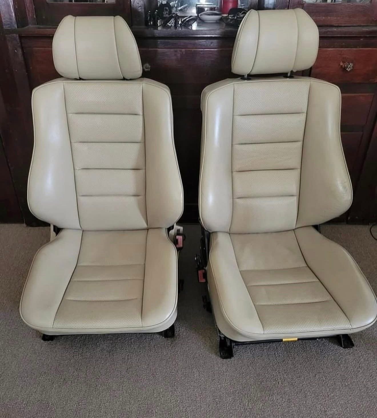 Très rare intérieur Recaro Sportline pour Mercedes 190E W201 Couleur : Tan / Bronzage – Pièce d’origine Mercedes-Benz - Image 3